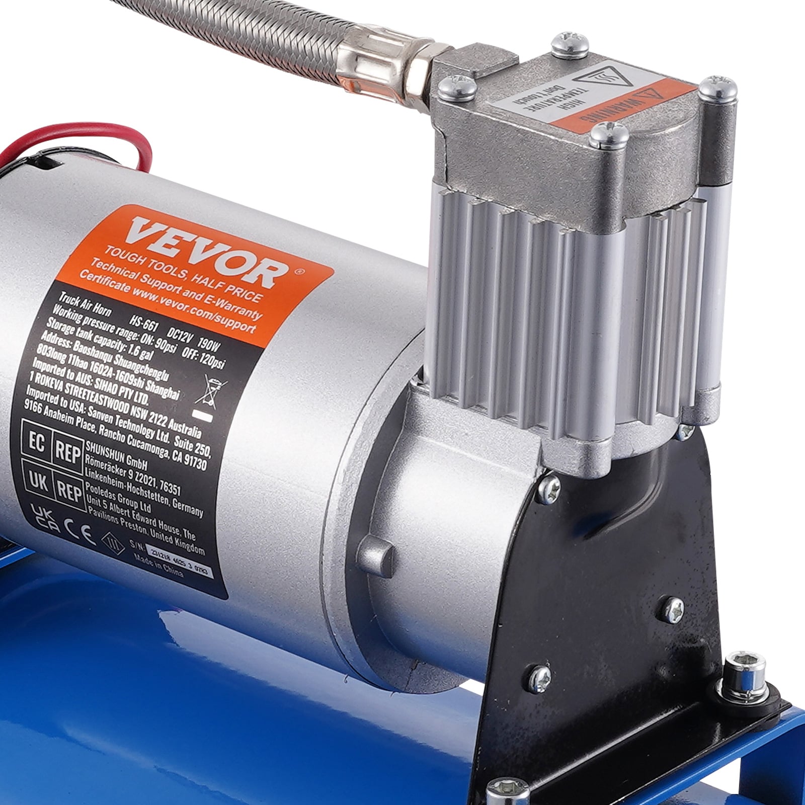 VEVOR Compresor de aire vertical portátil eléctrico de 1.6 galones y 120 PSI con accesorios incluidos - QLBCQGYYSJZCESCMXV9