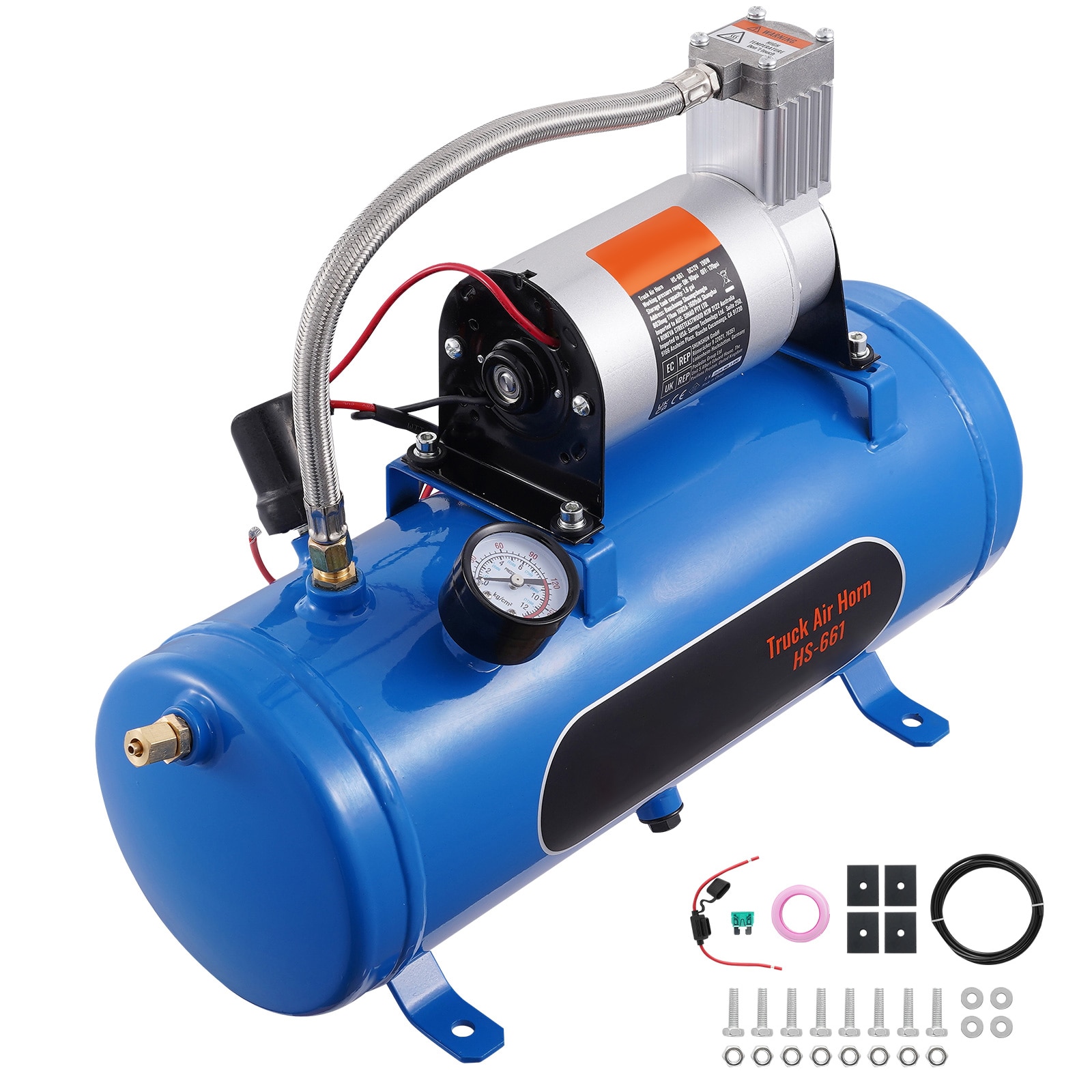 VEVOR Compresor de aire vertical portátil eléctrico de 1.6 galones y 120 PSI con accesorios incluidos - QLBCQGYYSJZCESCMXV9