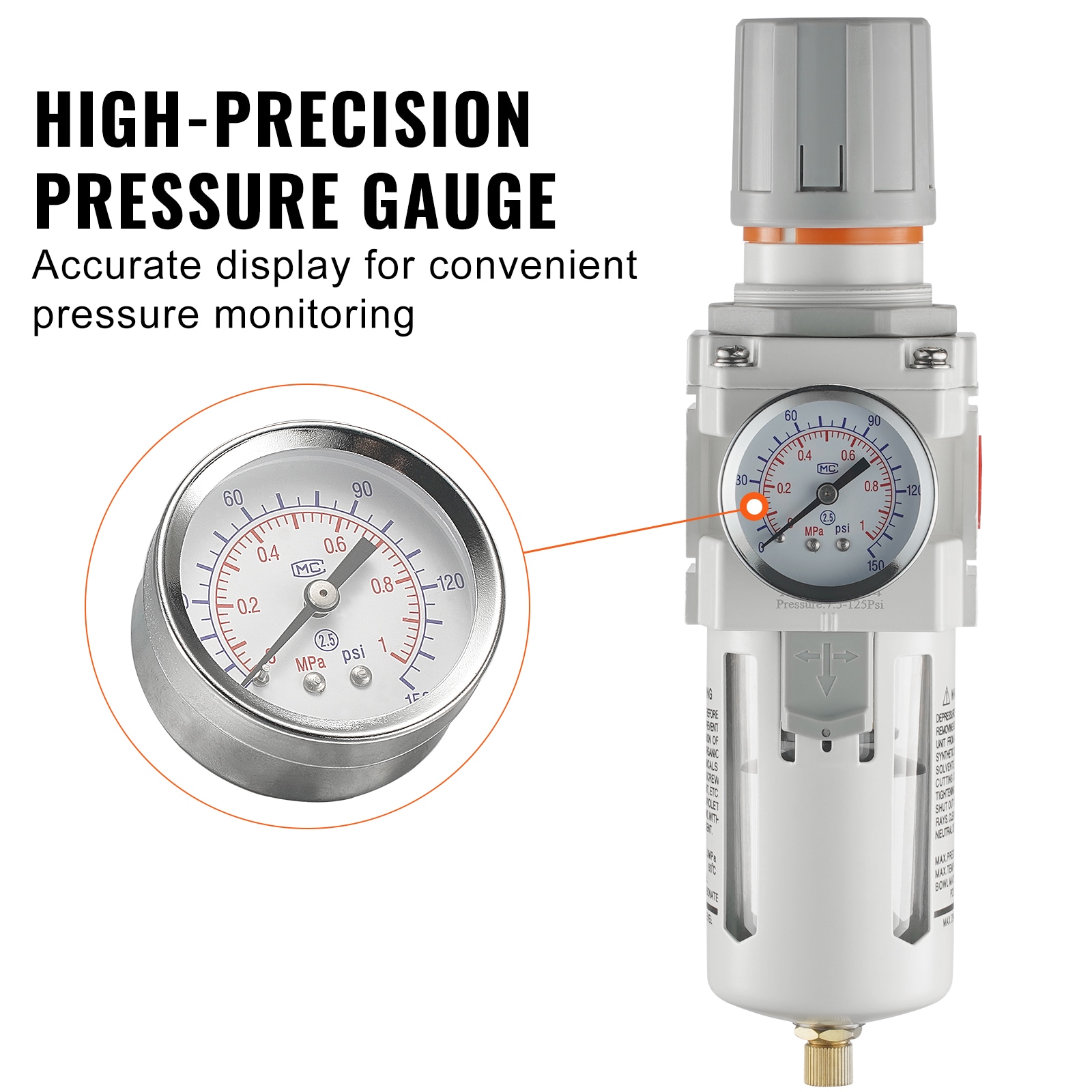 VEVOR compresor de aire vertical estacionario a gas sin cable de 145 PSI con accesorios incluidos - KQYSJGLDJQD120YAPV0