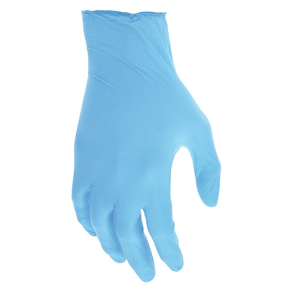 Mcr Safety NitriShield, Guantes Desechables Durashield, 3 mil de Palma, Nitrilo, Sin Polvo, S (7), Paquete de 100 unidades, Azul - 60011S