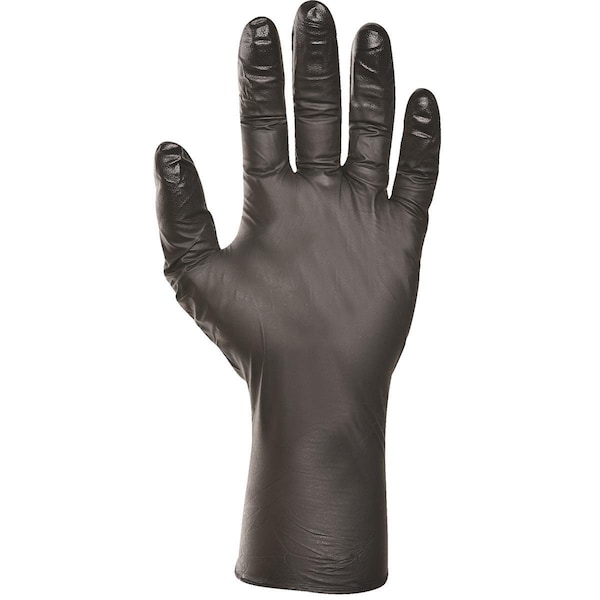 Showa 9700PF, Guantes desechables de nitrilo, Nitrilo, sin polvo, L, 50 piezas, negro - 9700PFL