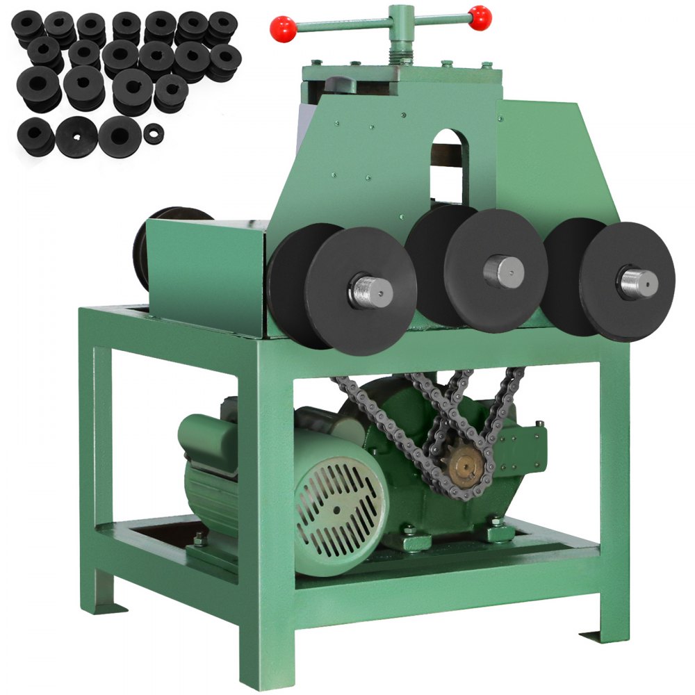 VEVOR Electric Pipe Tube Bender, 1500W Electric Tube Roller Bender Tool, Multi-function Pipe Bender Machine with 9 Round and 8 Square Die Set for Thin-wall Circular Square Tube Bending - DWQJ76DDWGJ000001V1