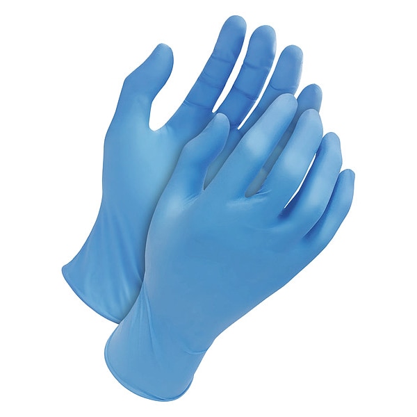 Bdg 88-1-7800, Guantes desechables de nitrilo, 3 mil Palma, Nitrilo, Sin polvo, M, Paquete de 100, Azul - 88-1-7800-M