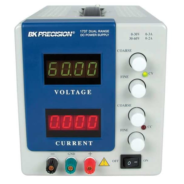 B&K Precision Dual Range DC Power Supply, 120/220V AC, 30V DC; 60V DC, 120 W, 3A, 2A - 1737