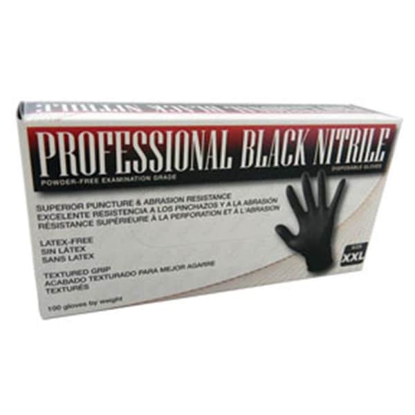 Sas Safety Derma-Pro, Guantes Desechables de Nitrilo, Nitrilo, Sin Polvo, M, Paquete de 100, Negro - SAS-66542