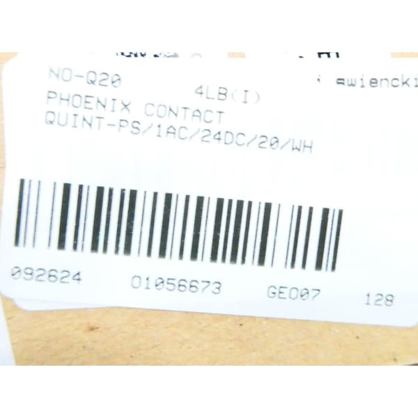 Phoenix Contact 100-240V-AC 20A AMP 24V-DC AC TO DC POWER SUPPLY - QUINT-PS/1AC/24DC/20/WH