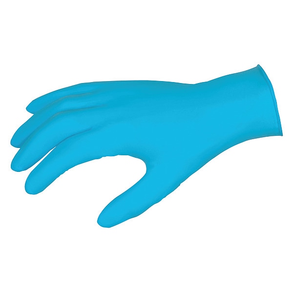 Mcr Safety NitriShield 6032, Guantes Desechables de Grado Industrial/Alimenticio, 8 mil Palm, Nitrilo, sin Polvo, Talla L (9) - 6032L