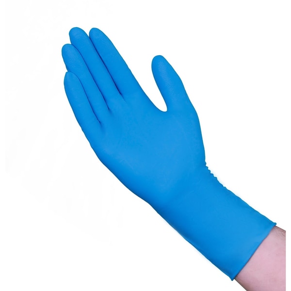 Vguard A3CH2, Guante industrial, 11 mil de palma, látex, sin talco, extra grande, paquete de 500, azul - A3CH24