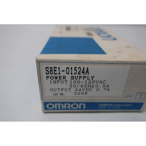 Omron AC to DC Power Supply, 100V AC, 24V DC, 15W, 0.7A - S8E1-01524A