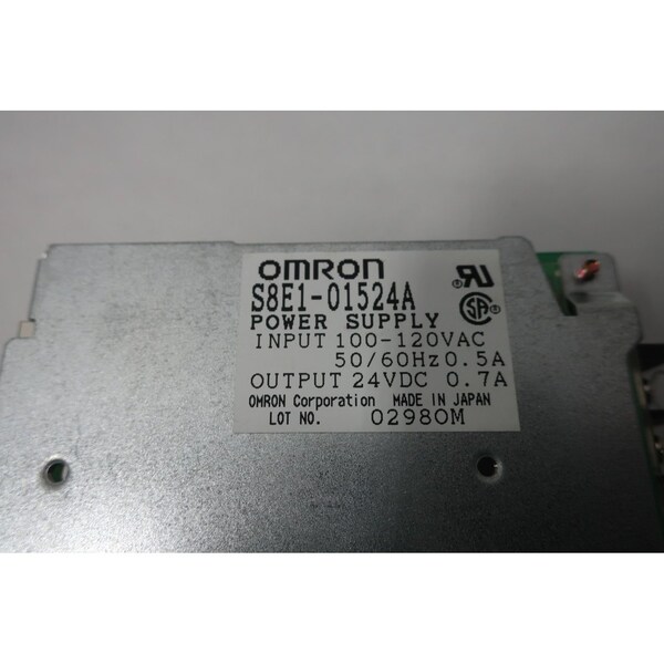 Omron AC to DC Power Supply, 100V AC, 24V DC, 15W, 0.7A - S8E1-01524A