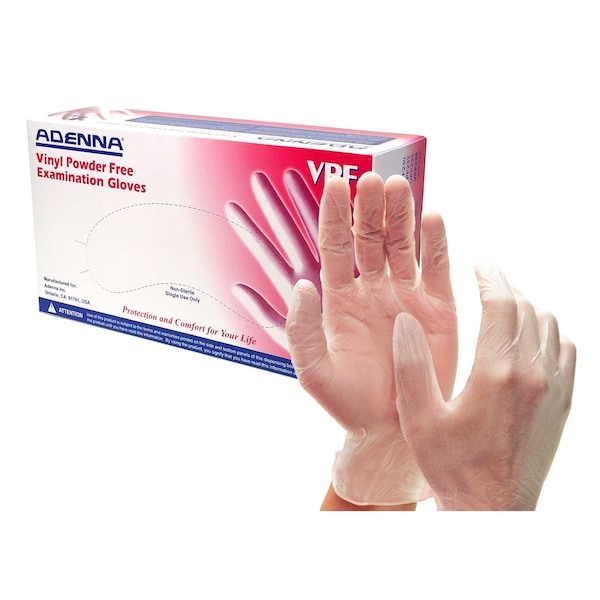 Guantes Desechables de Vinilo Hospeco, 4 mil Palm, Vinilo, Sin Polvo, S, 100 pz, Transparentes - VPF232