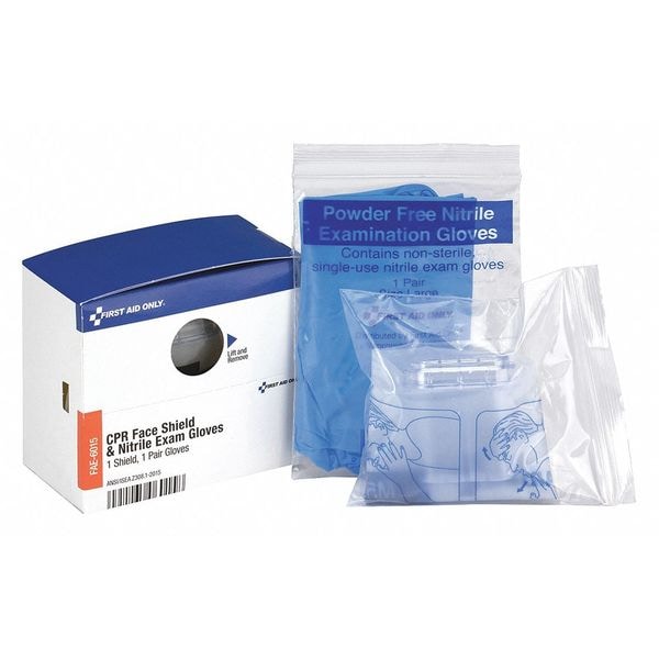 Recarga de Escudo Facial y Guantes de Primeros Auxilios en Conformidad con Smart Compliance, de vinilo, sin polvo, talla única, color blanco - FAE6015