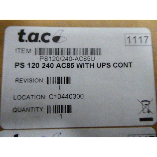 Schneider Electric 120/240V-AC 24V-DC 70W AC TO DC POWER SUPPLY - PS120/240-AC85U