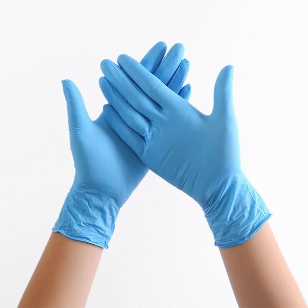 Guiantes de examen de nitrilo aprobados, 3.5 mil Palma, Nitrilo, Sin polvo, L, 10 paquetes, azules - NitrileExamLC