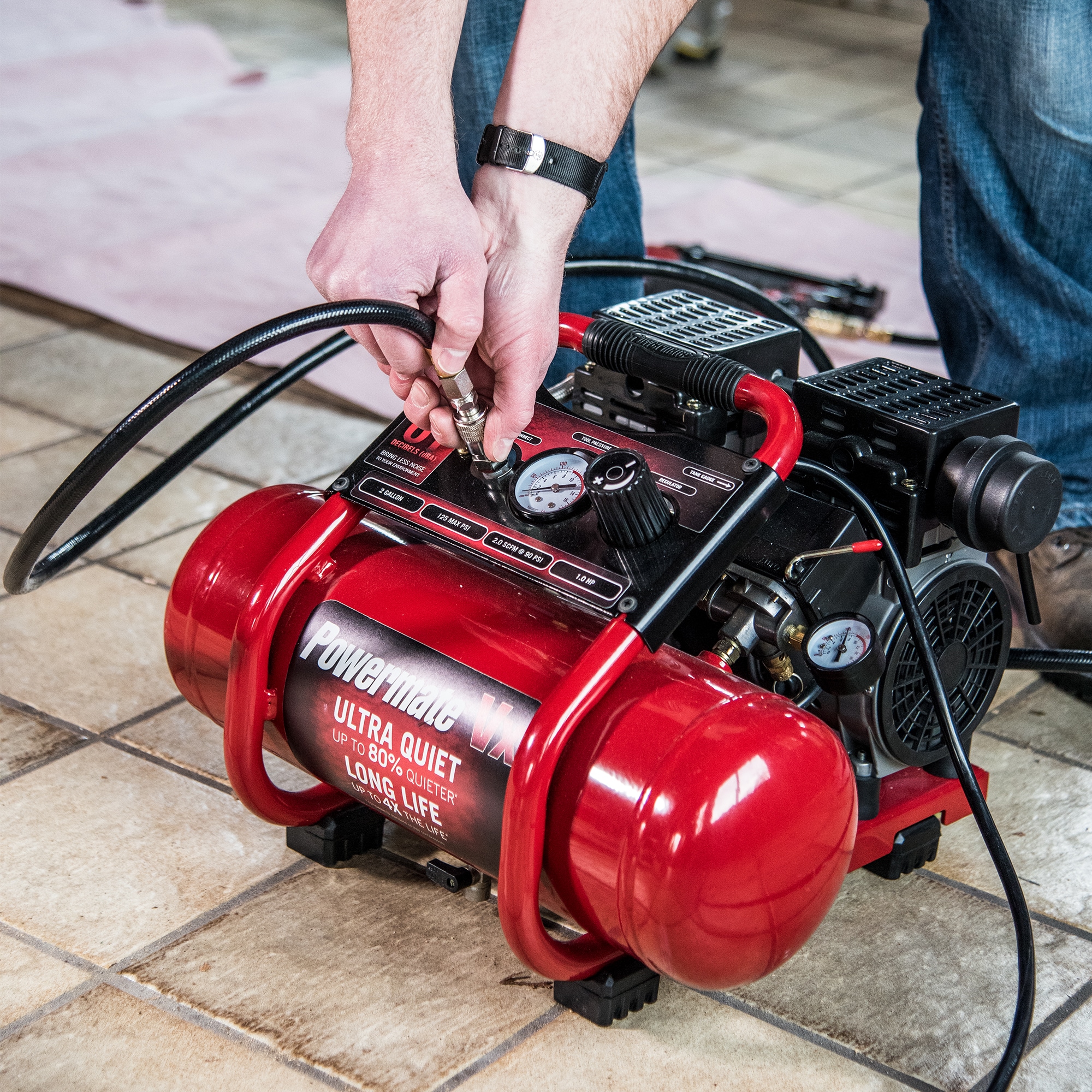 Powermate Powermate Compresor de Aire Portátil de 2 Galones y 125 PSI en Forma de Perrito Caliente - SAC22HPP