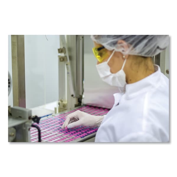 Guantes desechables de vinilo Sempercare Syn-Stretch, 5 mil Palma, Vinilo, Sin polvo, Mediano, Paquete de 1000 piezas, Color Crema - SCVNP103