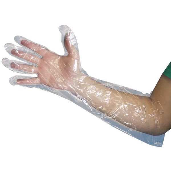 Guantes desechables de polietileno Agri Pro Enterprises, Palma de 1 mil, Polietileno, Talla única, 100 piezas, transparentes - 429650