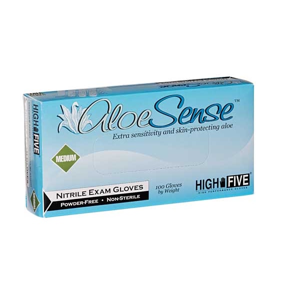 Ansell N96, Guantes de examen recubiertos de Aloe, 3.9 mil de espesor en la palma, de Nitrilo, sin polvo, XS (6), Paquete de 100, Verde - N960