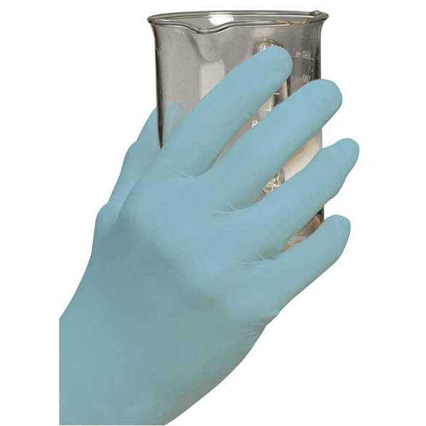 Ansell N96, Guantes de examen recubiertos de Aloe, 3.9 mil de espesor en la palma, de Nitrilo, sin polvo, XS (6), Paquete de 100, Verde - N960
