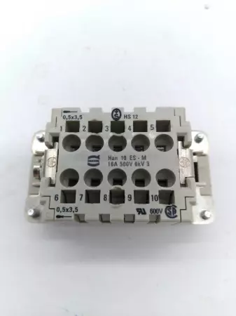 Harting Male Connector HAN10-ES-M