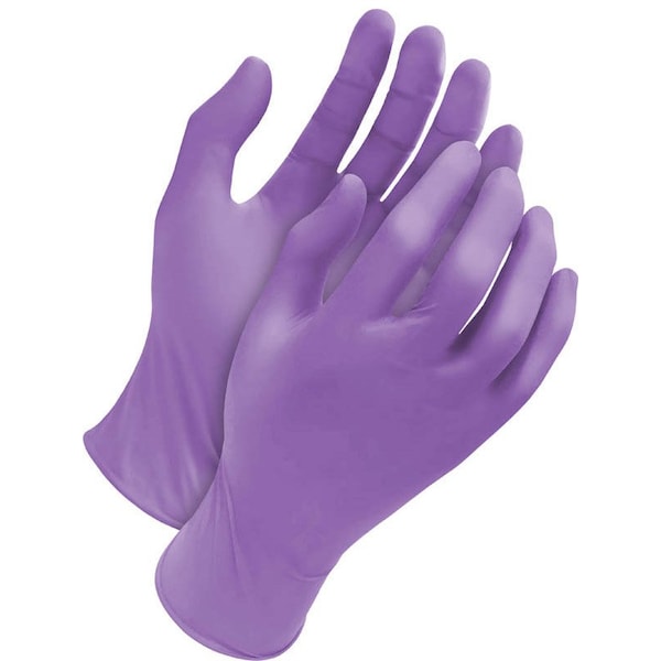 Guantes Desechables Tri-Polímero Bdg, 6 mil Palm, Tri-Polímero, sin Polvo, S, 100 PK, Morado - 99-1-6300-S