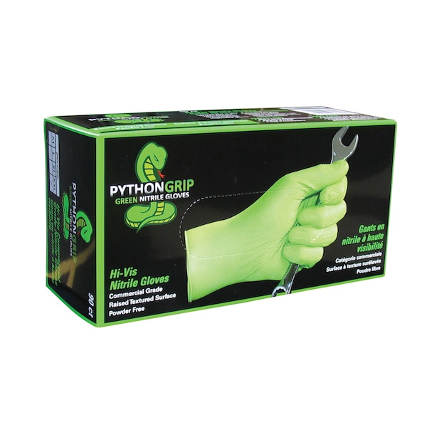 Guantes Desechables de Nitrilo Disco, 6 mil de Palma, Nitrilo, M, Verde - 17414