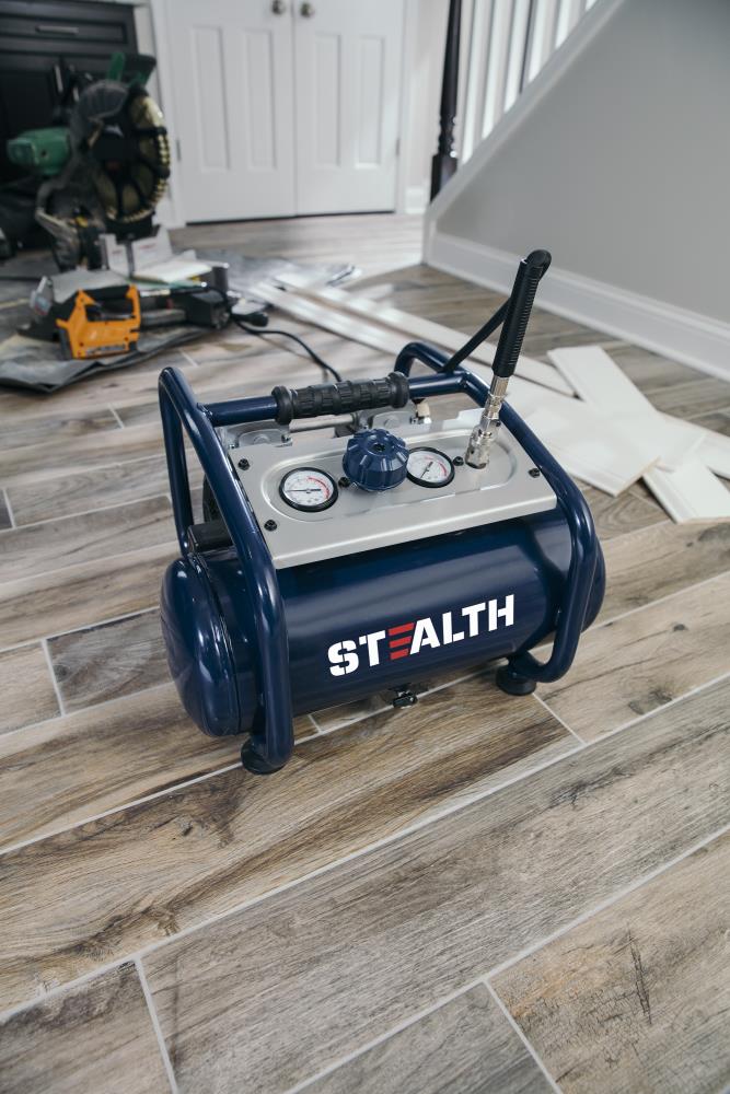 Compresor de aire portátil tipo "Hot Dog" Stealth Stealth Quiet Tech de 3 galones y 150 PSI - SAQ-1301