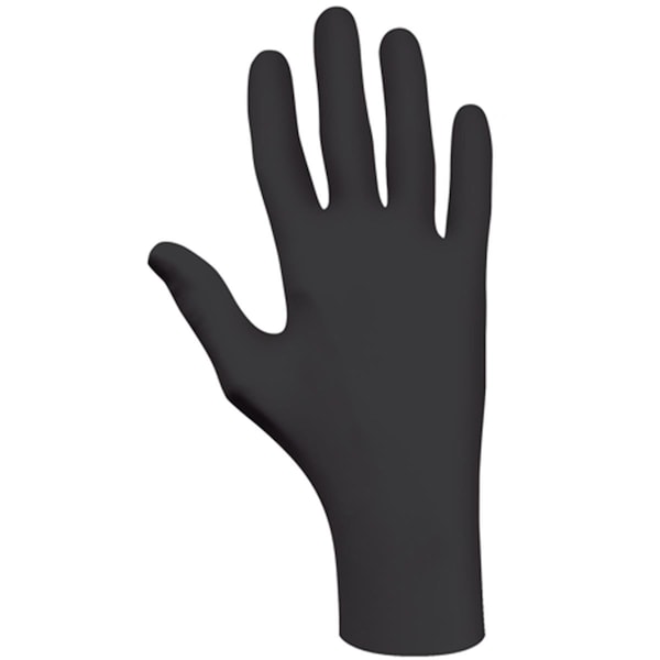 Mejor guante N-Dex, guantes desechables, 4 mil de grosor en la palma, sin polvo, XL, paquete de 100, negro - 845-7700PFTXL