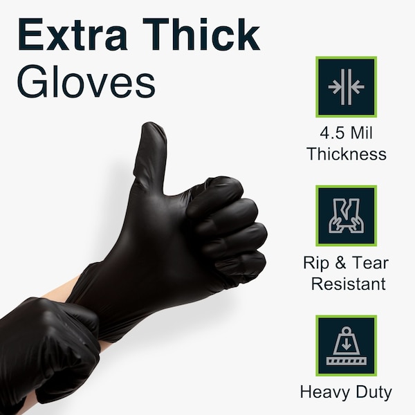 Guantes de Examen de Nitrilo Fifthpulse, 4.5 ml de Palma, Nitrilo, sin Polvo, Talla L, Paquete de 200 - FP-FMN100431-4A