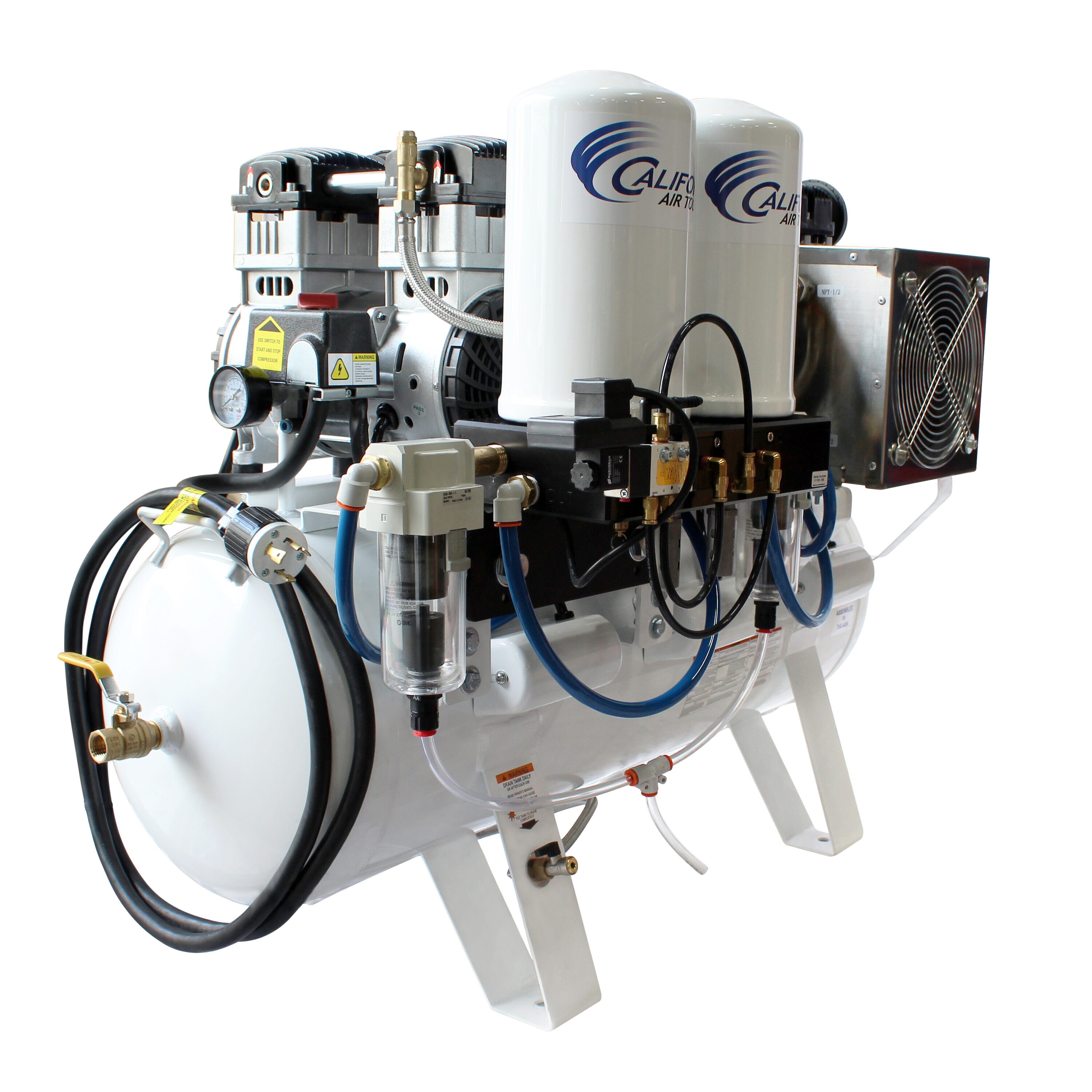 Herramientas de Aire de California Compresor de Aire Portátil Eléctrico Horizontal de 20 Galones a 125 PSI - 20060DCC