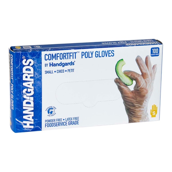 Valugards ComfortFit, Guantes desechables de polietileno, Polietileno, Libre de polvo, Talla S, Paquete de 1000 - 303363211