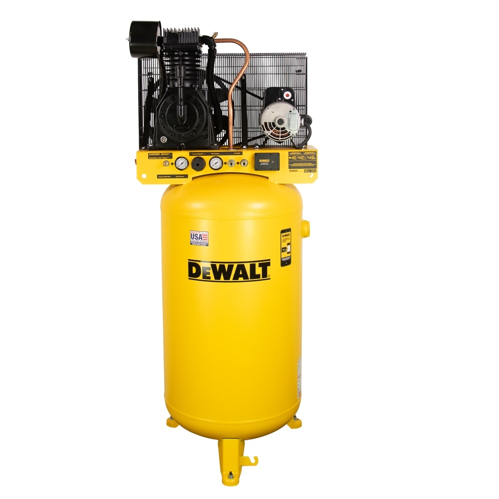 Compresor de aire eléctrico estacionario DEWALT de 80 galones y 175 PSI con accesorios incluidos - DXCMV5048055A