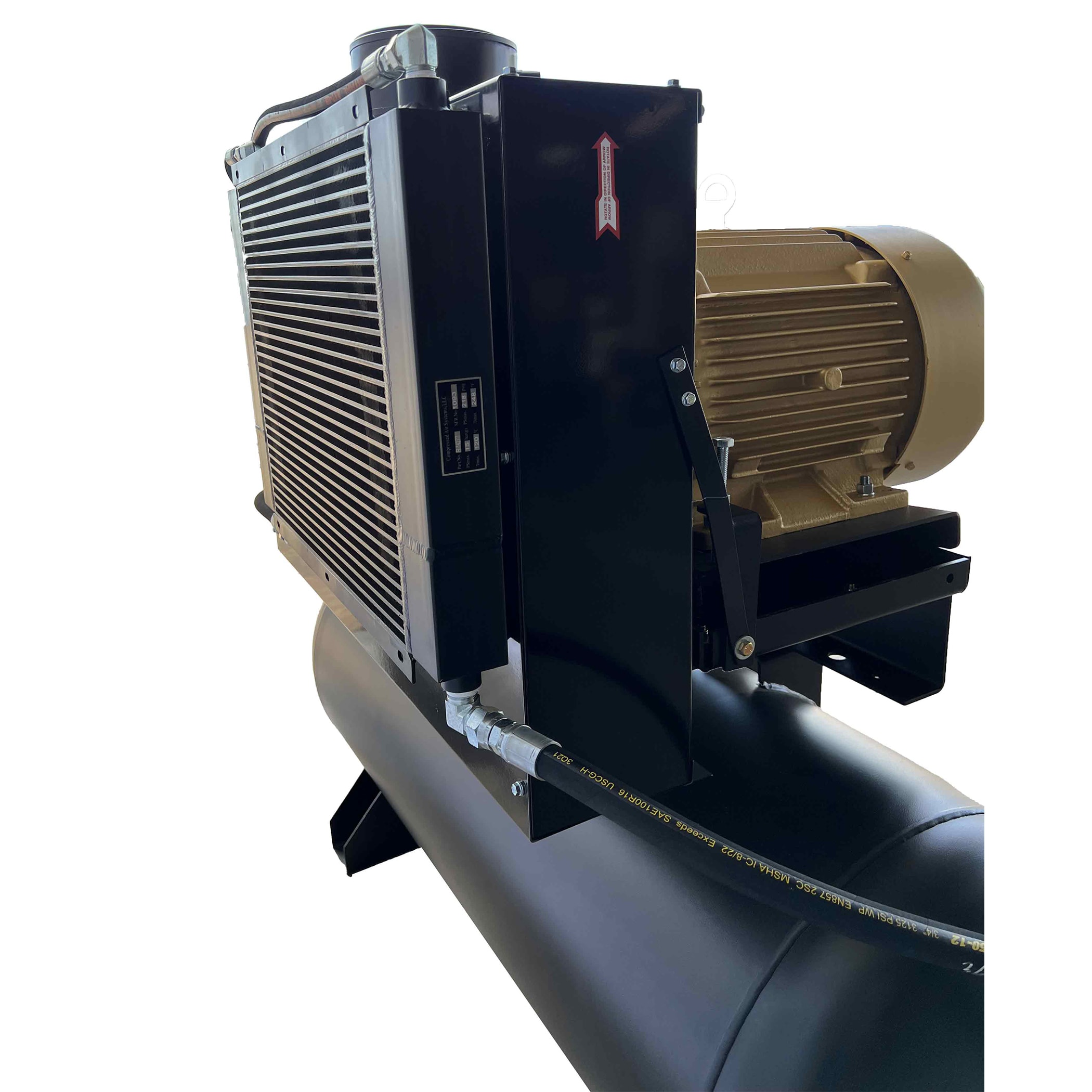 ORO INDUSTRIAL ORO INDUSTRIAL Compresor de aire eléctrico estacionario horizontal de 120 galones y 150 PSI - R253H126