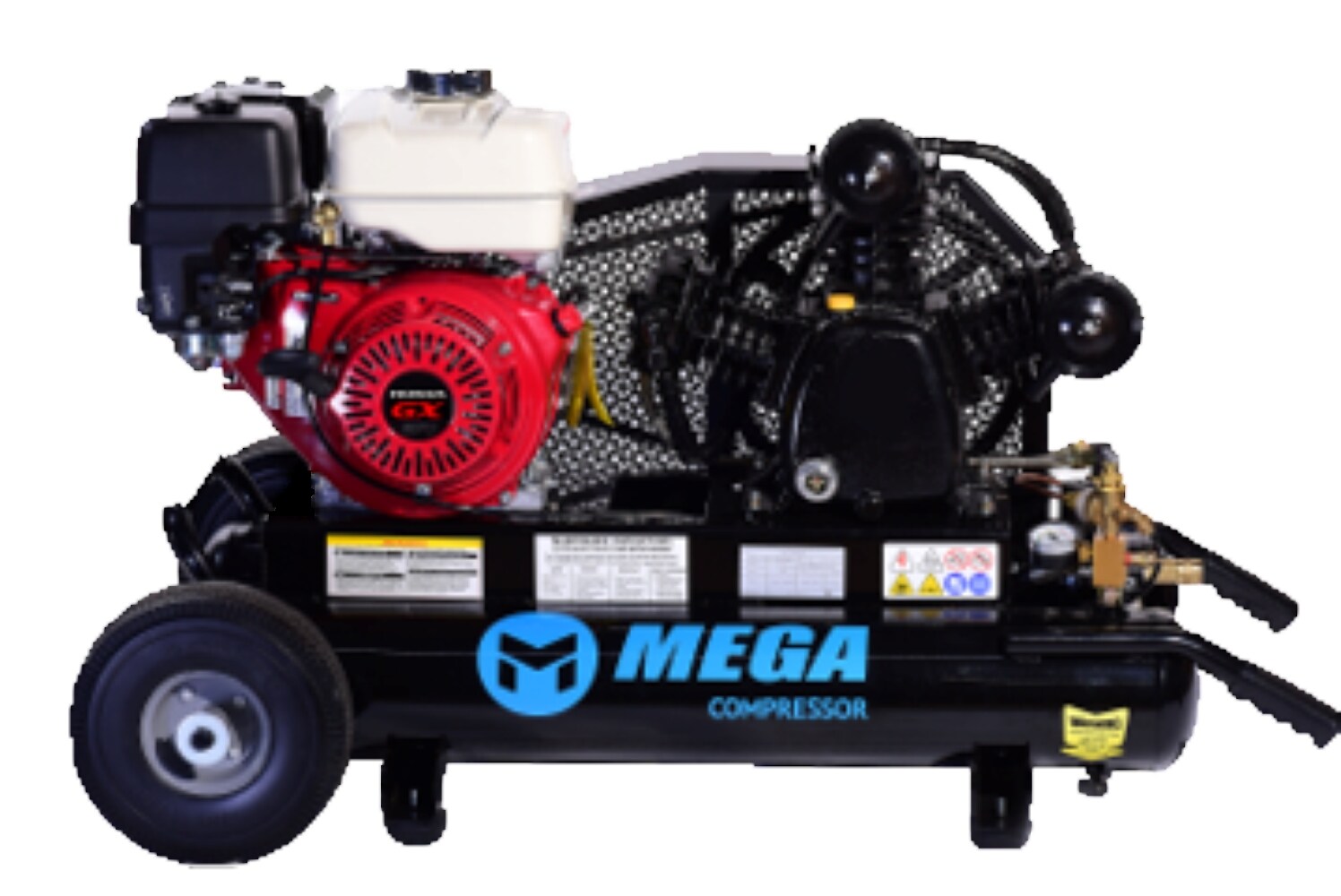 Compresor MEGA de Aire Horizontal Portátil de Gas de 10 Galones y 175 PSI - MP-9010HG