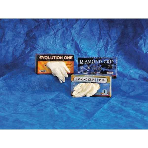 Ansell Microflex Evolution One, Guantes desechables de látex, 5.5 mil, sin polvo, tamaño mediano, paquete de 100, color beige - EV-2050-M.