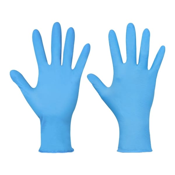 Guantes desechables Condor, Nitrilo, sin polvo, 3 mil, azules, XL (Talla 10), Paquete de 100 - 2XLZ9.