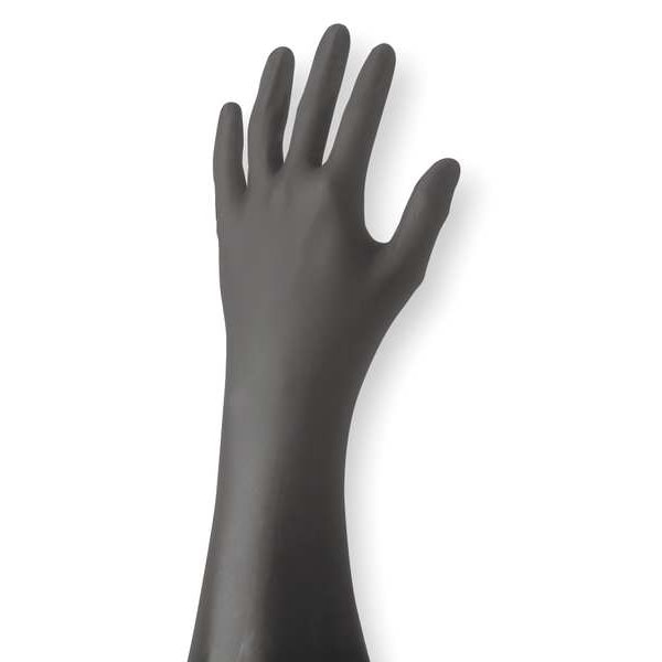 Showa 7700PFT, Guantes de un solo uso, 4 milésimas en la palma, nitrilo, libre de polvo, XL (10), 50 paquetes, negro - 7700PFTXL