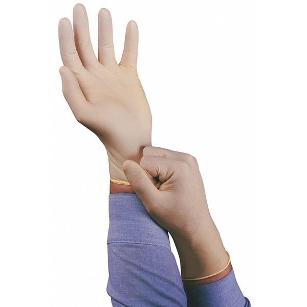 Ansell TouchNTuff 69-318, Guantes de Examen de Látex Ligeros, Palma de 4.7 mil, Látex, Sin Talco, L, Paquete de 100 - 69-318