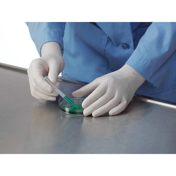Ansell TouchNTuff 69-318, Guantes de Examen de Látex Ligeros, Palma de 4.7 mil, Látex, Sin Talco, L, Paquete de 100 - 69-318
