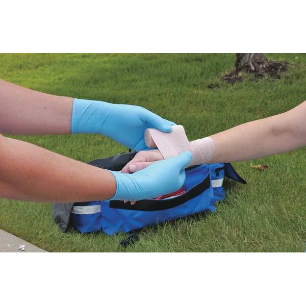 Ansell Integra EC, Guantes de Examen, 7.8 mil Palm, Nitrilo, Sin Polvo, XL (10), 50 paquetes, Azul - N874