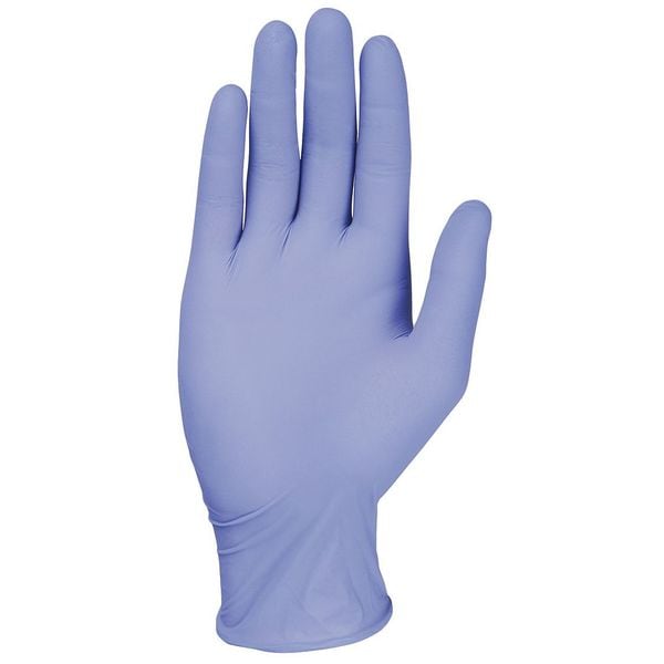Guantes Desechables Condor, 2.6 mil Palma, Nitrilo, Sin Polvo, Talla L (9), 200 piezas, Azul - 36VP38
