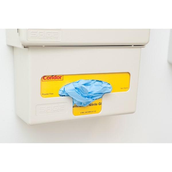 Guantes desechables Condor, de Nitrilo, sin polvo, 5 mil, azules, grandes (Talla 9), paquete de 100 - 2XMA8
