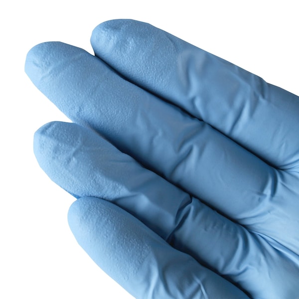 Guantes desechables Zoro Select, nitrilo, 4 mil de grosor en la palma, sin látex, sin polvo, azules, talla M, paquete de caja/10 cajas de 100 - NitrileMC.