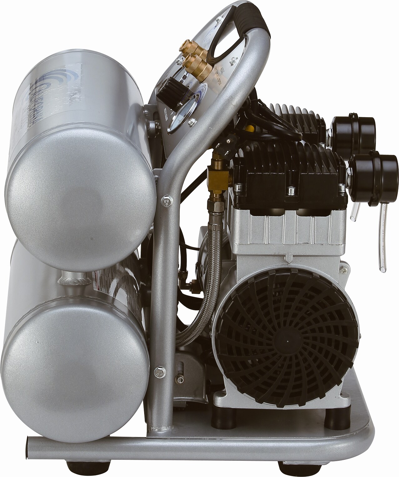 California Air Tools - Compresor de aire estacionario eléctrico de 4.6 galones y 125 PSI de doble tanque - CAT-4620-22060