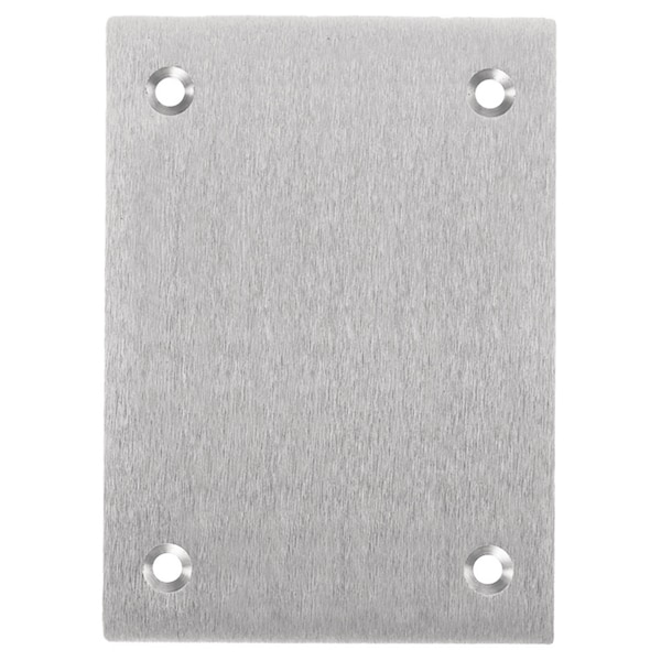 Hubbell Wiring Device-Kellems Electrical Box Cover, 1 Gang, Rectangular, Metallic, Blank Cover - SA3813