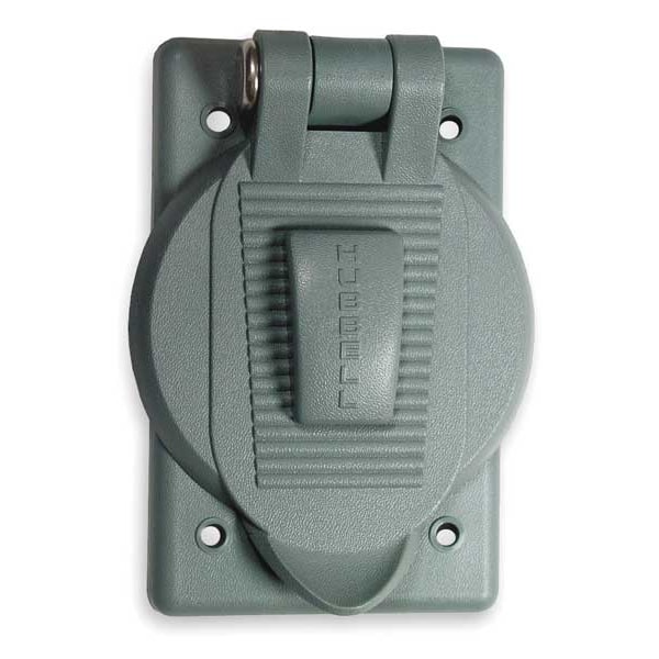 Hubbell Wiring Device-Kellems Weatherproof Cover, 1 Gang, Thermoplastic - HBL7424WO