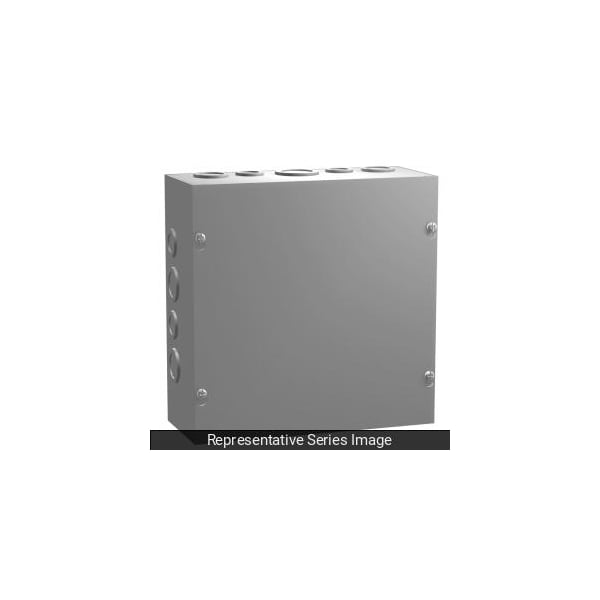 Hammond N1 Screw Cover w/KO ft.s, 8 x 8 x 4, Steel/Gray - CSKO884