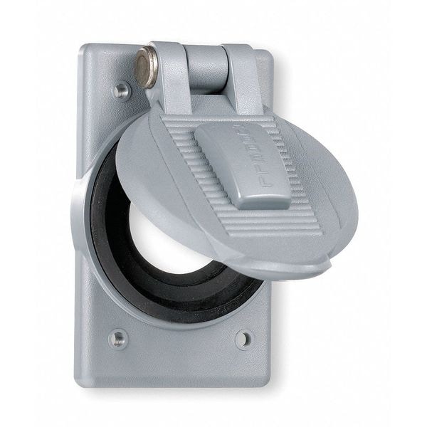 Hubbell Wiring Device-Kellems Weatherproof Cover, 1 Gang, Thermoplastic - HBL7423WO