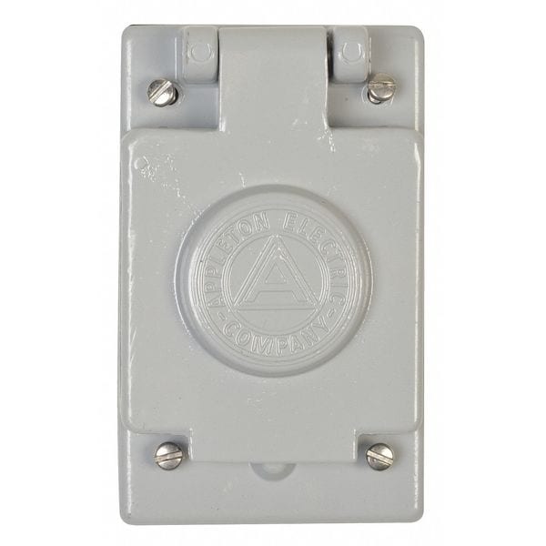 Appleton Electric 1 -Gang Vertical Weatherproof Cover, 2-13/16" W, 4-9/16" H - FSK-WT2