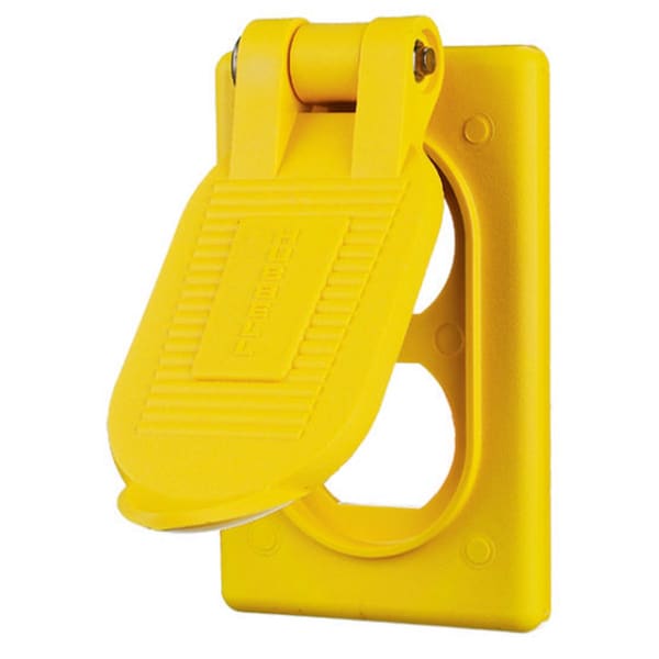 Hubbell Wiring Device-Kellems 1 -Gang Vertical Weatherproof Cover, 2-57/64" W, 4-9/16" H - HBL52CM22